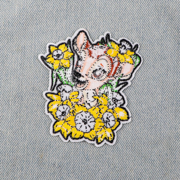 Bambi ‘Yellow Bell Flowers’ Embroidered Patch