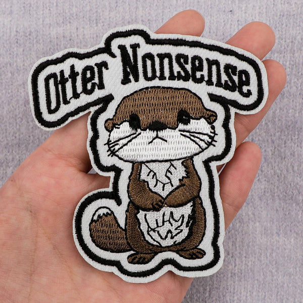 Cute 'Otter Nonsense' Embroidered Patch