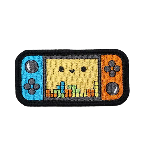 Handy Game 'Tetris Gameboy' Embroidered Velcro Patch