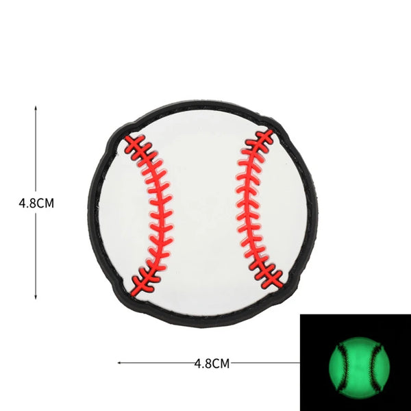 Sport 'Baseball | Luminous' PVC Rubber Velcro Patch