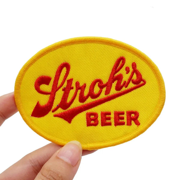 Cool 'Stroh's Beer Logo' Embroidered Velcro Patch