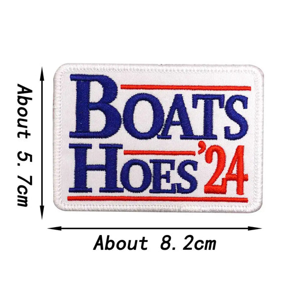 Step Brothers 'Boats and Hoes 24 Logo' Embroidered Velcro Patch