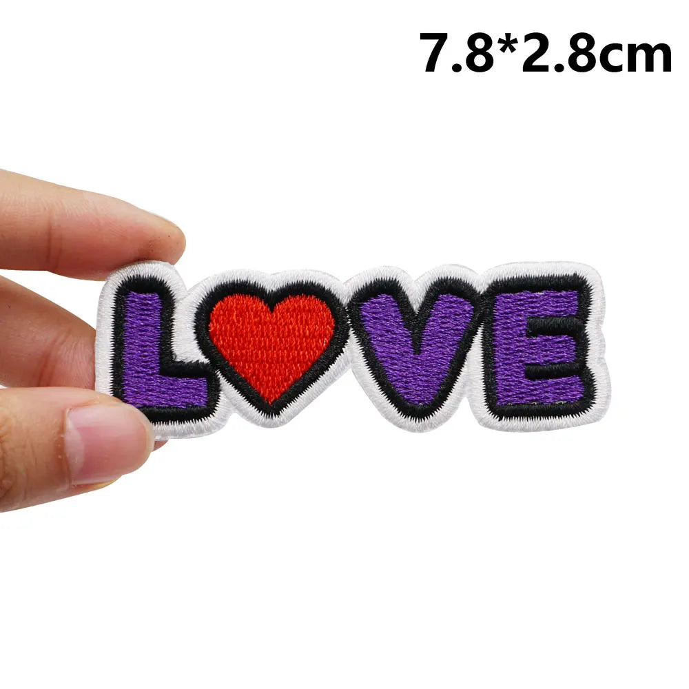 Cute Love 'Red Heart' Embroidered Patch