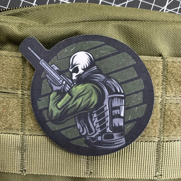 Military Tactical 'Army Skull Soldier' Embroidered Velcro Patch