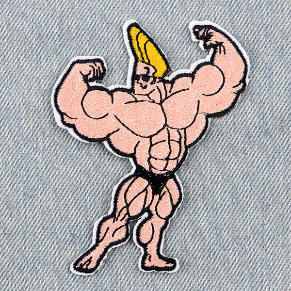 Johnny Bravo 'Flexing Muscles' Embroidered Patch