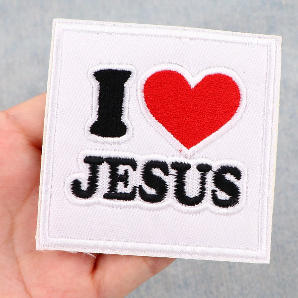 I Love Jesus 'Square' Embroidered Patch