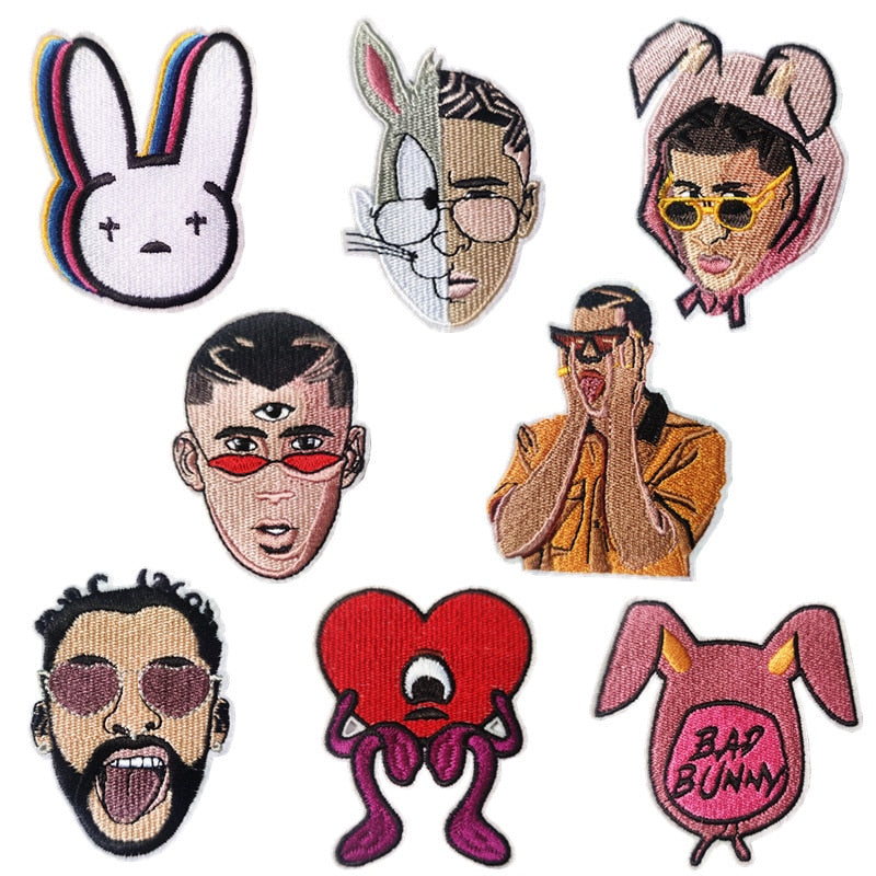 Bad Bunny 'Set of 8' Embroidered Patch