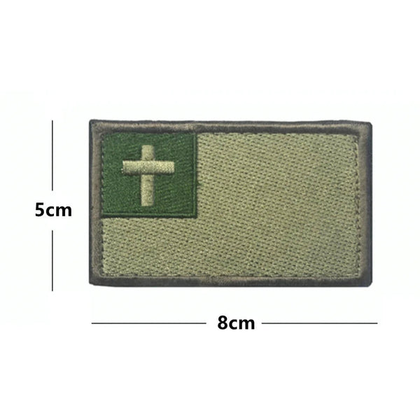 Christian Flag '1.0' Embroidered Velcro Patch