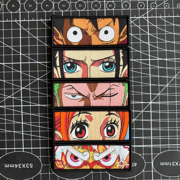 One Piece 'Characters Eyes | Set of 5' Embroidered Velcro Patch