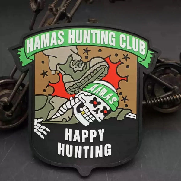 Military Tactical 'Hamas Hunting Club 1.0' PVC Rubber Velcro Patch