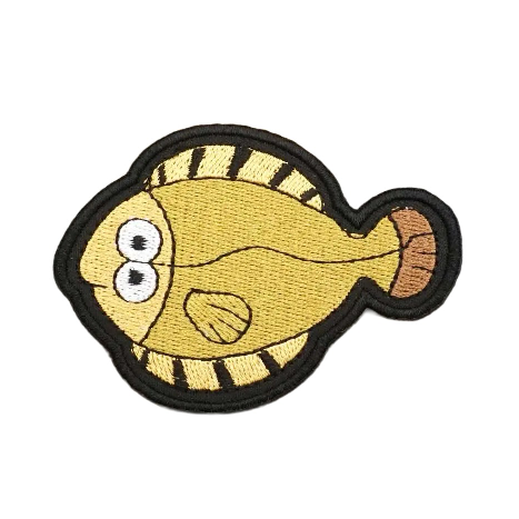 Cute 'Flounder Fish' Embroidered Velcro Patch