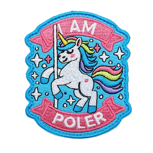 Unicorn 'I Am Poler' Embroidered Velcro Patch