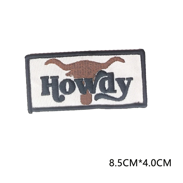 Longhorn 'Howdy' Embroidered Patch