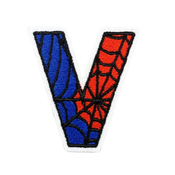 Spider-Man Letter 'Letter V' Embroidered Patch