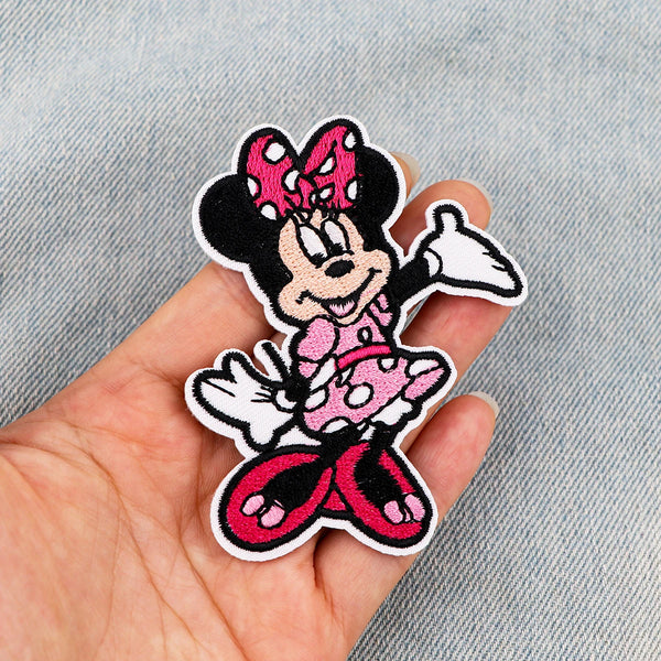 Minnie Mouse 'Excited' Embroidered Patch