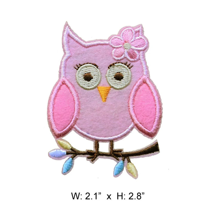 Cute Owl 'Standing on Branch' Embroidered Patch