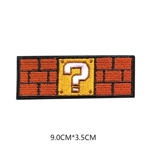 Mushroom Kingdom Bros. 'Question Block and Bricks' Embroidered Patch