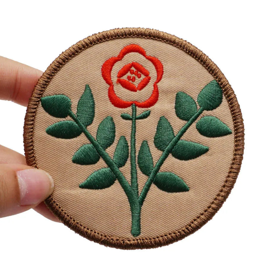 Emblem 'British 55th West Lancashire Division | Red Rose' Embroidered Velcro Patch