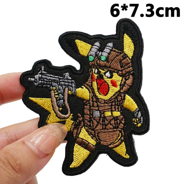 Pocket Monster 'Pikachu | Tactical Gear and Gun' Embroidered Patch