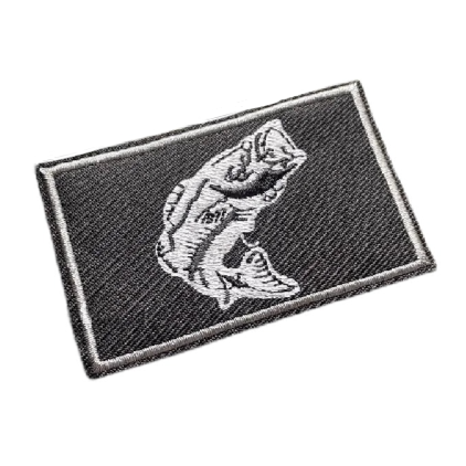 Largemouth Bass Fish 'Square' Embroidered Velcro Patch — Little Patch Co