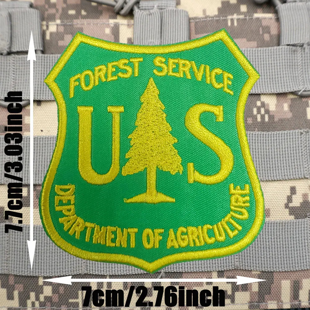 Emblem 'U.S. Forest Service' Embroidered Velcro Patch