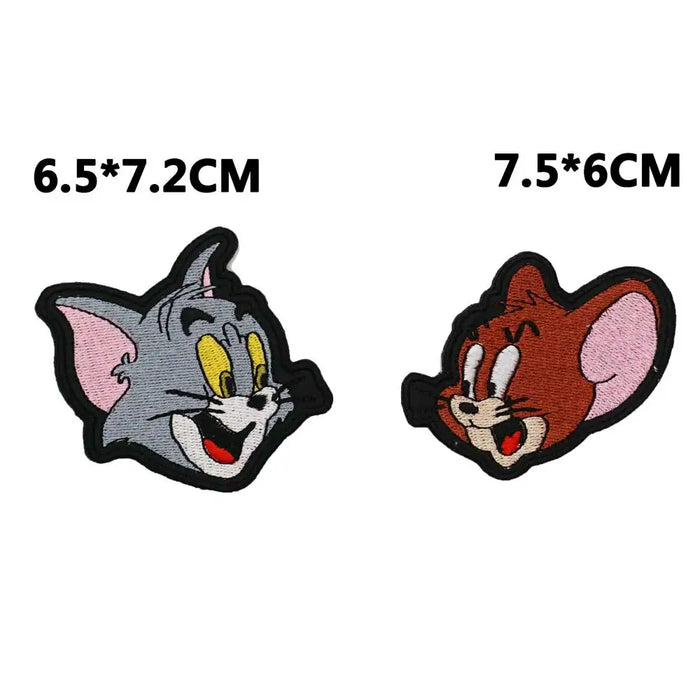 Tom and Jerry 'Head | Set of 2' Embroidered Patch