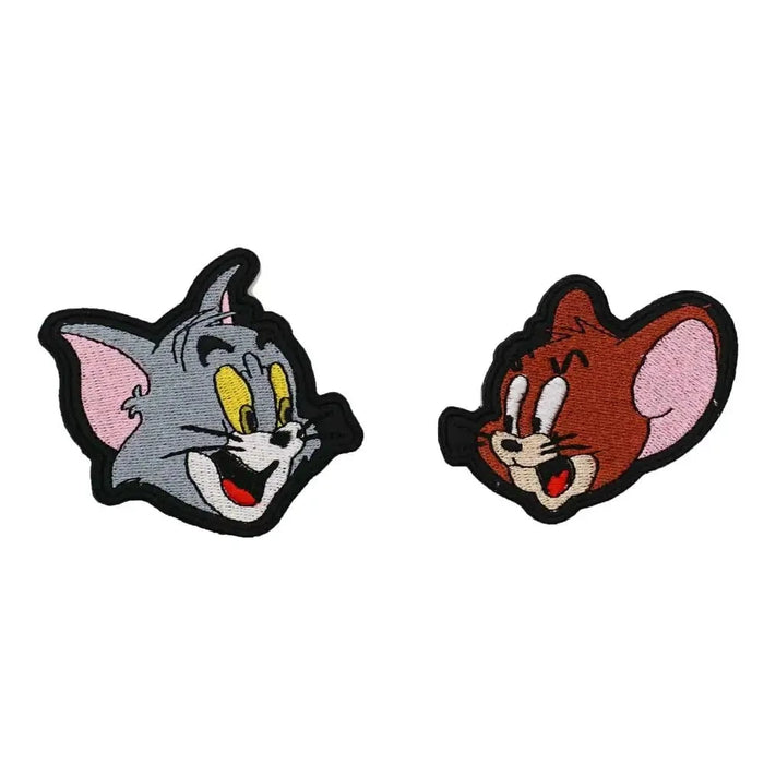 Tom and Jerry 'Head | Set of 2' Embroidered Velcro Patch