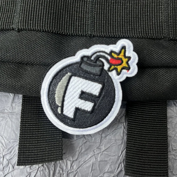 Funny 'F Bomb' Embroidered Velcro Patch