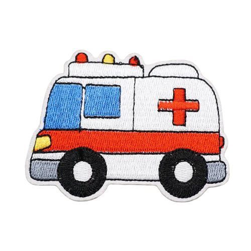 Ambulance Car Embroidered Velcro Patch