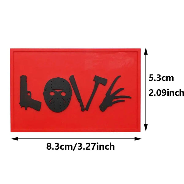 Horror 'LOVE Scary Weapons' PVC Rubber Patch