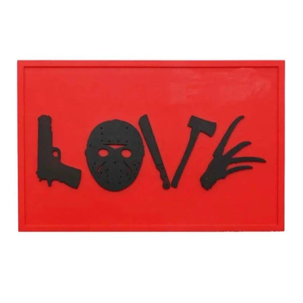 Horror 'LOVE Scary Weapons' PVC Rubber Patch