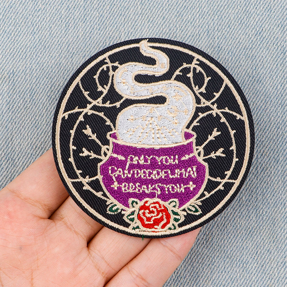 Quotes 'Only You Can Decide What Breaks You | Cauldron' Embroidered Patch