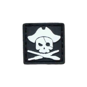 Pirate Skeleton 'Luminous' PVC Rubber Velcro Patch