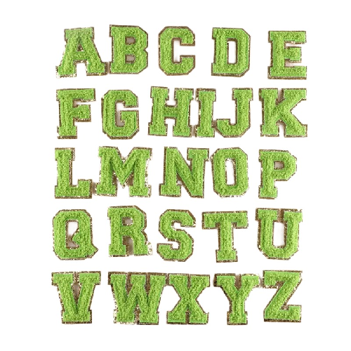 A-Z Letters 'Green' Embroidered Patch