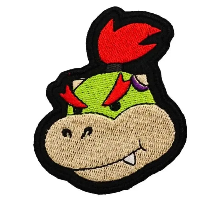 Super Mario Bros. 'Bowser Jr. | Head' Embroidered Velcro Patch