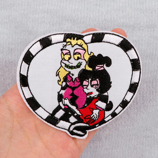 Beetlejuice ‘Lydia and Beetlejuice | Sandworm Heart' Embroidered Patch