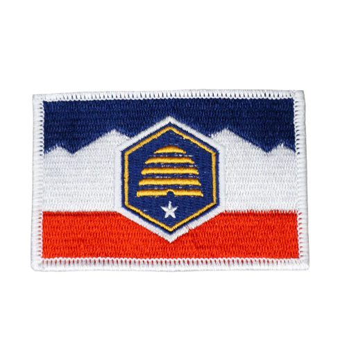 Utah Beehive Flag Embroidered Velcro Patch