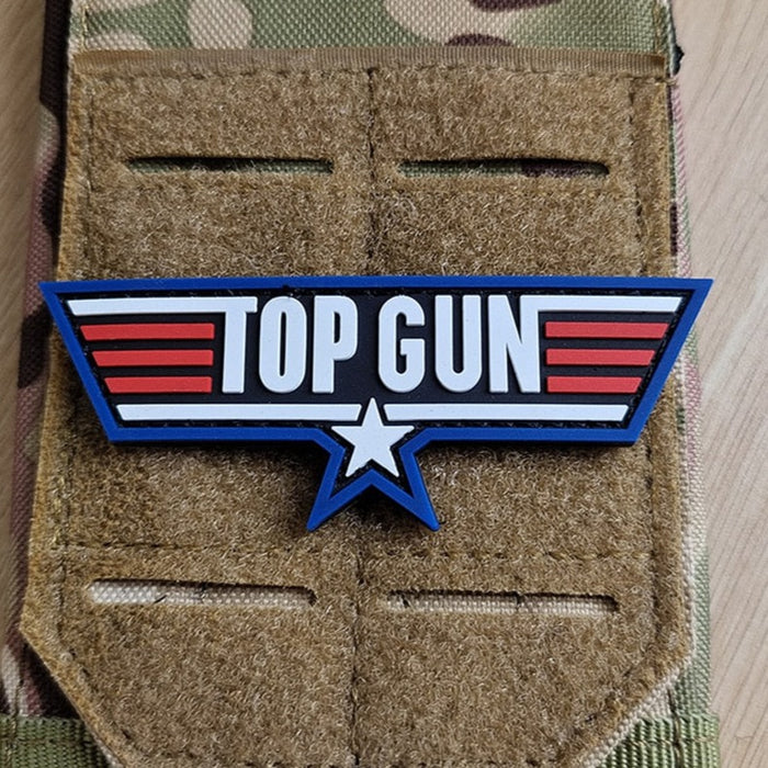 Top Gun 'Logo' PVC Rubber Velcro Patch