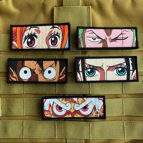 One Piece 'Characters Eyes | Set of 5' Embroidered Velcro Patch