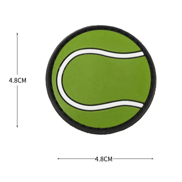 Sport 'Tennis Ball' PVC Rubber Velcro Patch