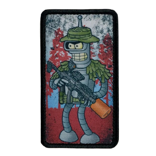 Futurama 'Bender | Tactical Gun' Embroidered Velcro Patch