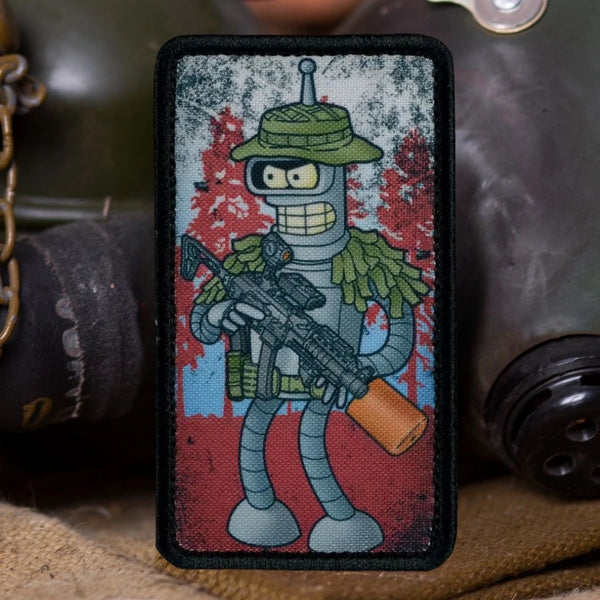 Futurama 'Bender | Tactical Gun' Embroidered Velcro Patch