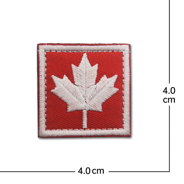 Canada Flag 'Maple Leaf | Square' Embroidered Velcro Patch