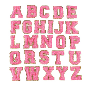 A-Z Letters 'Pink' Embroidered Patch