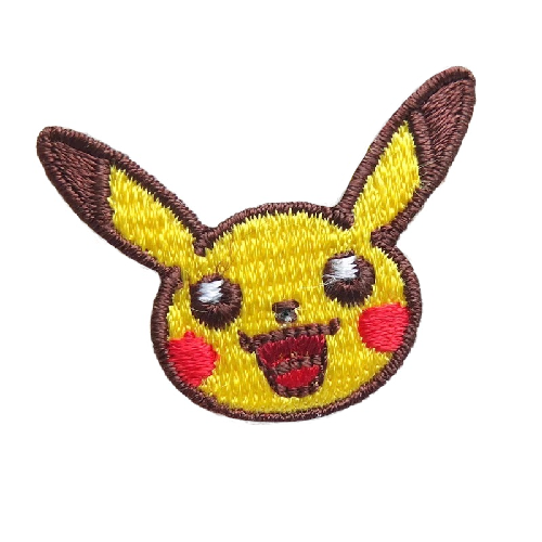 Pocket Monster 'Happy Pikachu | Head' Embroidered Patch