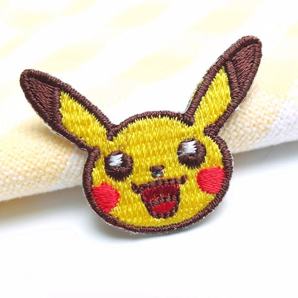 Pocket Monster 'Happy Pikachu | Head' Embroidered Patch