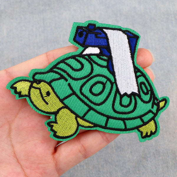 Walking Turtle ‘Blue Gun’ Embroidered Patch