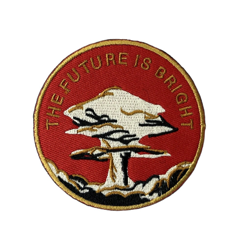 The Future Is Bright 'Round' Embroidered Velcro Patch