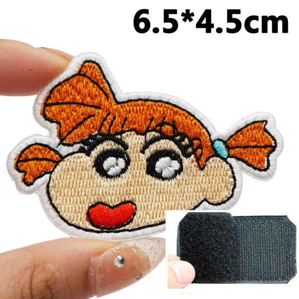 Crayon Shin Chan 'Nene Sakurada | Head' Embroidered Velcro Patch