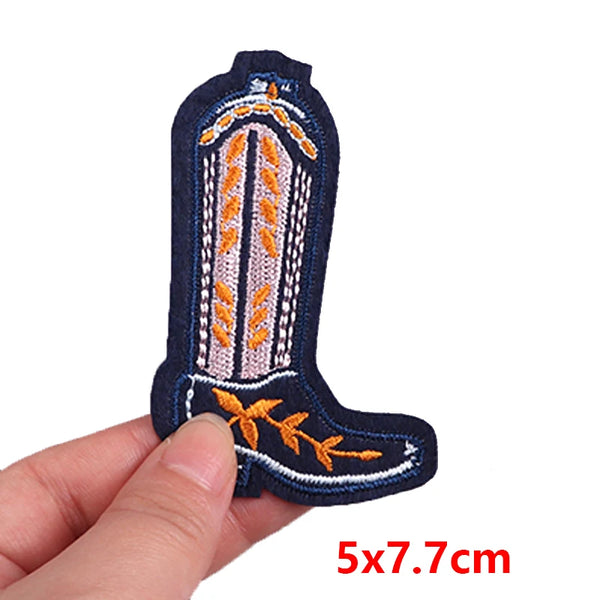 Cowboy Boot Embroidered Patch